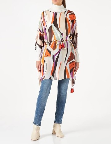 Poncho Comma, mix culori