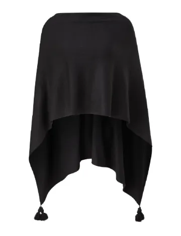 Poncho Comma, negru Negru