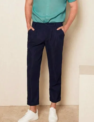 Pantaloni SHEIN, bleumarin Albastru