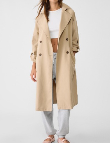 Trench Stradivarius, crem