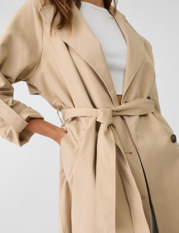 Trench Stradivarius, crem