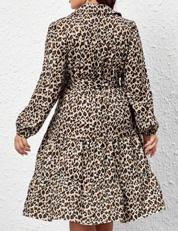 Rochie medie SHEIN CURVE, animal print