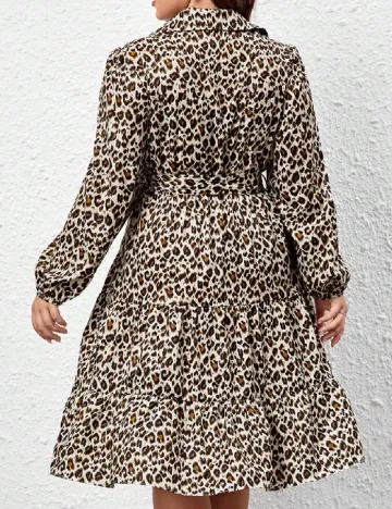 Rochie medie SHEIN CURVE, animal print Animal print