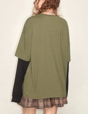 Bluza Oversize Romwe, verde Verde