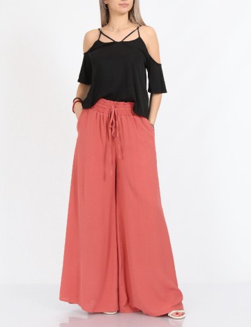 Pantaloni SHEIN, roz pudra