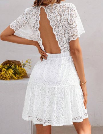 Rochie scurta SHEIN, alb
