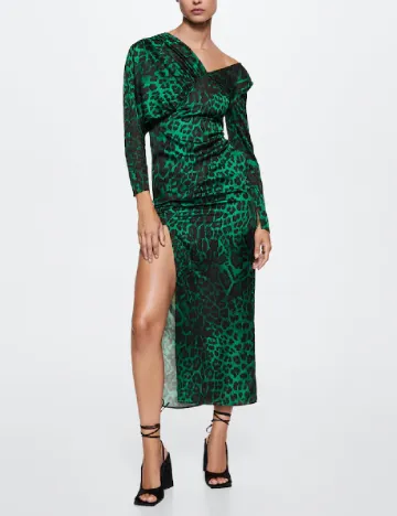 Rochie medie Mango, verde Verde