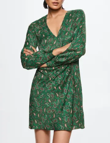 Rochie scurta Mango, verde Verde