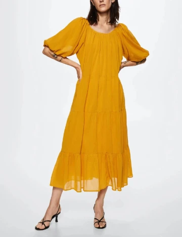 Rochie lunga Mango, galben Galben