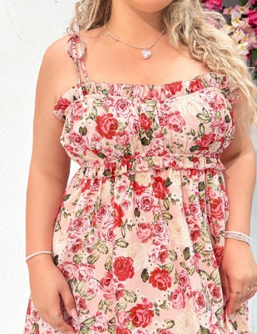 Rochie scurta SHEIN CURVE, floral print