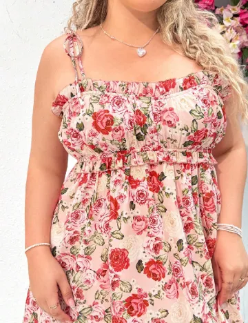 Rochie scurta SHEIN CURVE, floral print Floral print