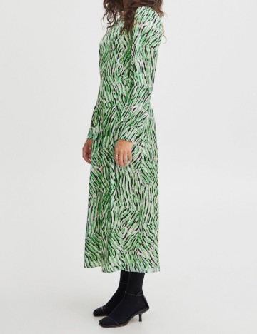 Rochie medie Ichi, verde