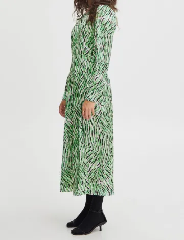 Rochie medie Ichi, verde Verde