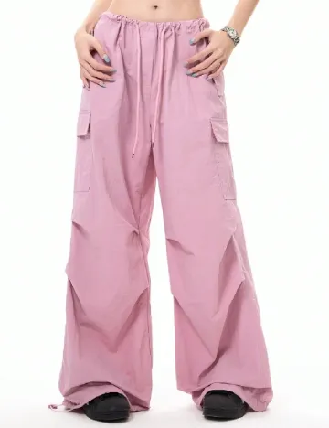 Pantaloni SHEIN, roz Roz