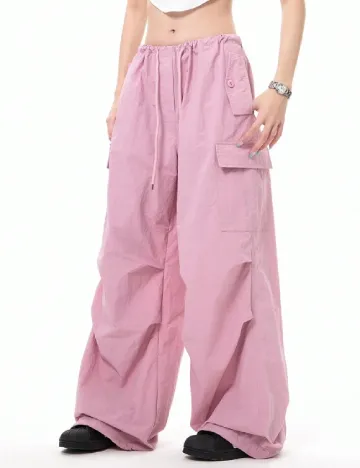 Pantaloni SHEIN, roz Roz