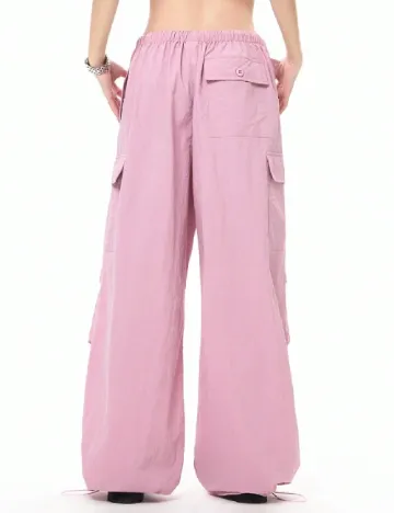 Pantaloni SHEIN, roz Roz