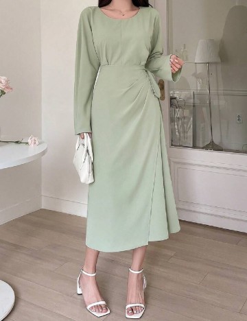 Rochie medie Dazy, verde