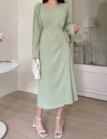 Rochie medie Dazy, verde Verde