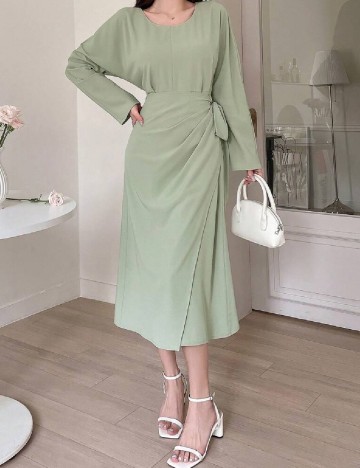 Rochie medie Dazy, verde