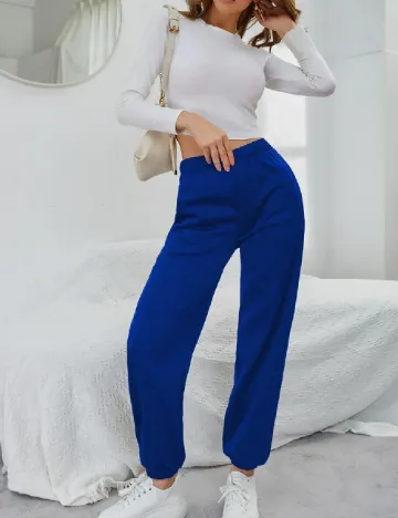 Pantaloni SHEIN, albastru Albastru