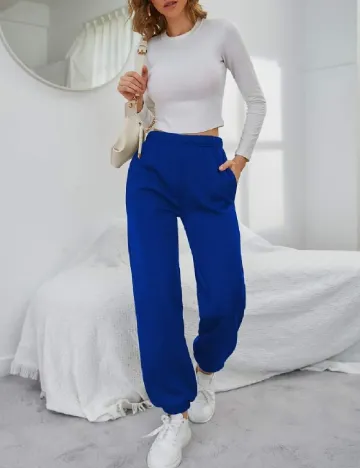 Pantaloni SHEIN, albastru Albastru