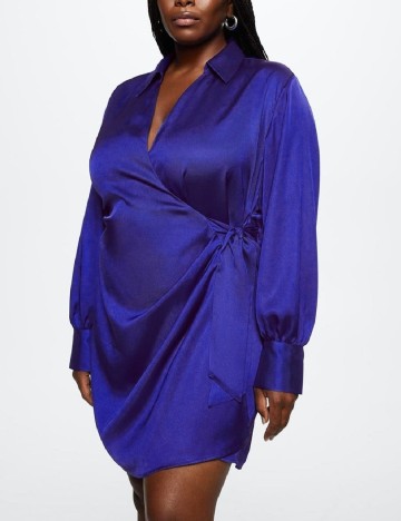 Rochie scurta Mango Violeta, bleumarin