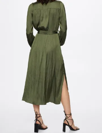 Rochie medie Mango, verde Verde