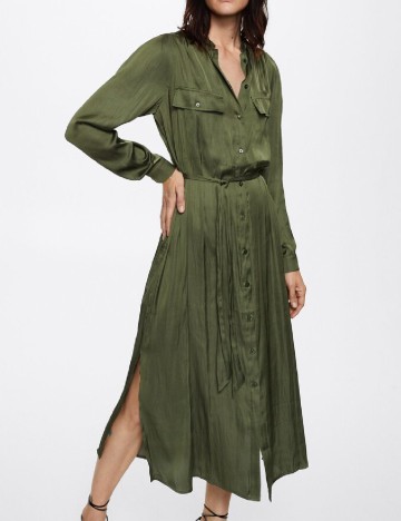 Rochie medie Mango, verde