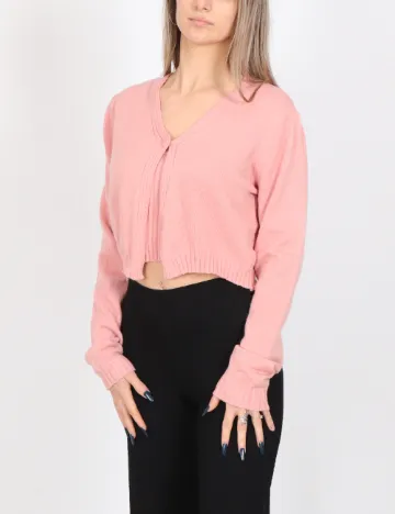 Set Cardigan si Top SHEIN, roz Roz