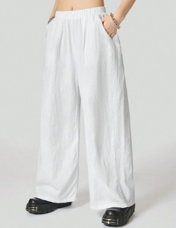 Pantaloni SHEIN, alb