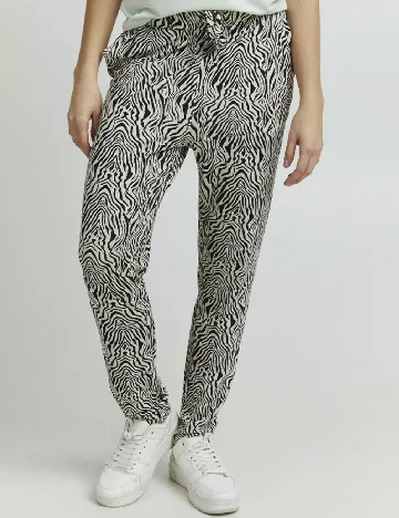 Pantaloni Ichi, animal print Animal print