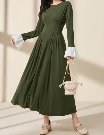 Rochie lunga SHEIN, verde Verde