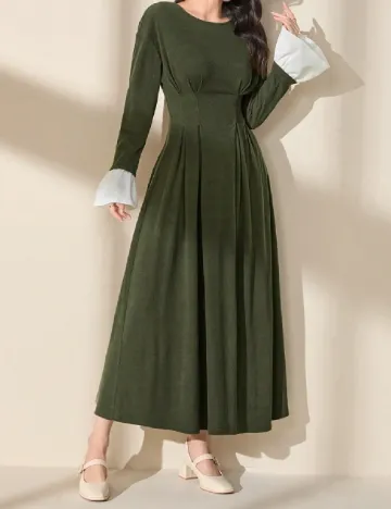 Rochie lunga SHEIN, verde Verde