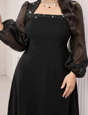 Rochie lunga SHEIN CURVE, negru Negru