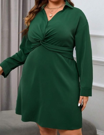 Rochie scurta SHEIN CURVE, verde