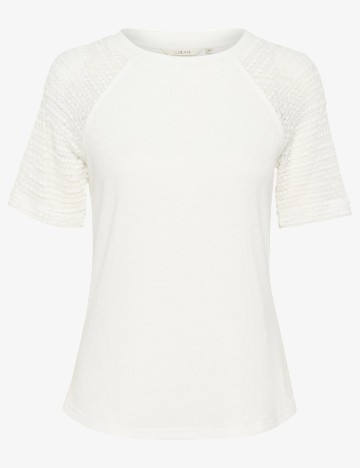 Tricou Cream, alb