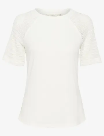 Tricou Cream, alb Alb