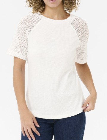 Tricou Cream, alb