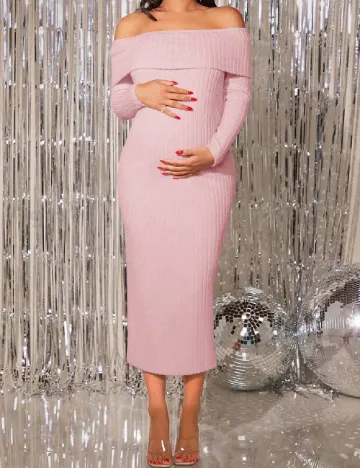 Rochie medie SHEIN Maternity, roz Roz