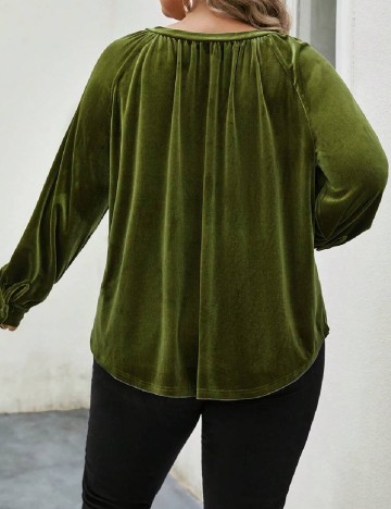 Bluza SHEIN CURVE, verde