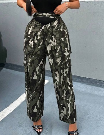 Pantaloni SHEIN, army