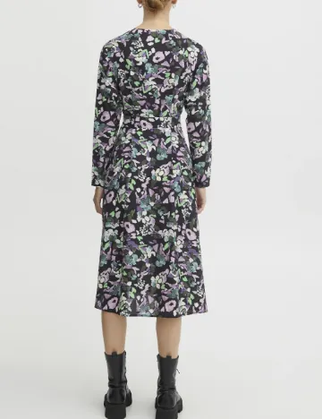 Rochie medie Ichi, floral print Floral print