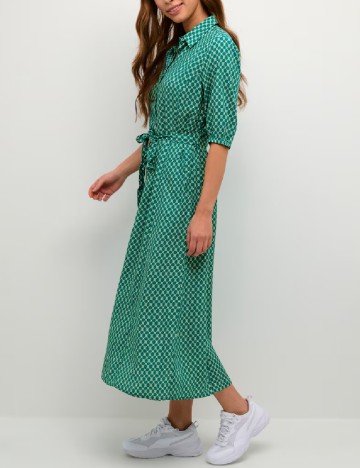 Rochie medie Cream, verde