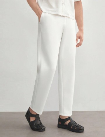 Pantaloni SHEIN, alb