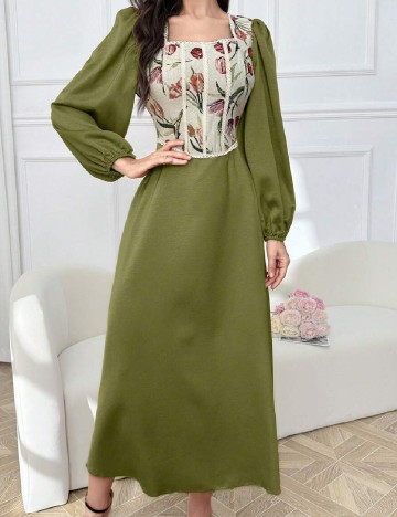 Rochie medie SHEIN, verde