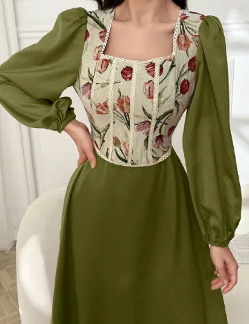 Rochie medie SHEIN, verde Verde