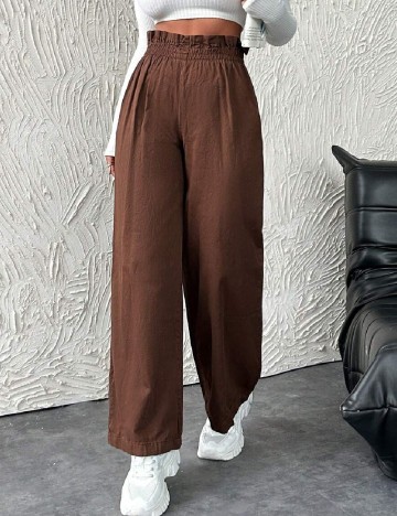 Pantaloni SHEIN, maro