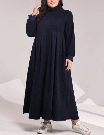 Rochie lunga SHEIN CURVE, bleumarin