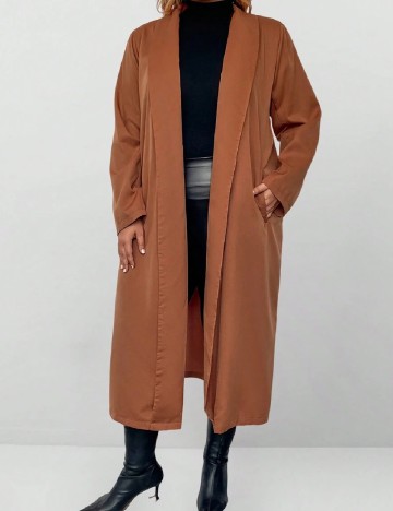 Trench SHEIN CURVE, maro