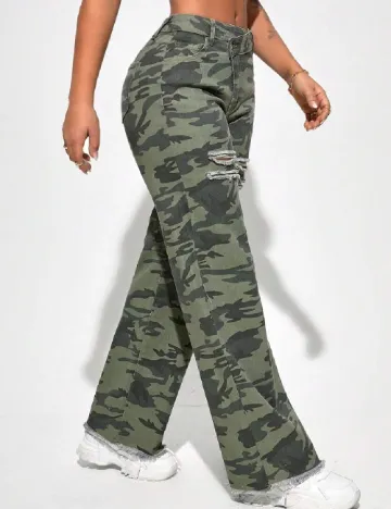 Blugi SHEIN, army Verde